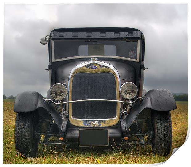 Old Ford car Print by Chris Day