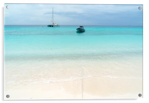 Klien Curacao Beach Views Acrylic by Gail Johnson