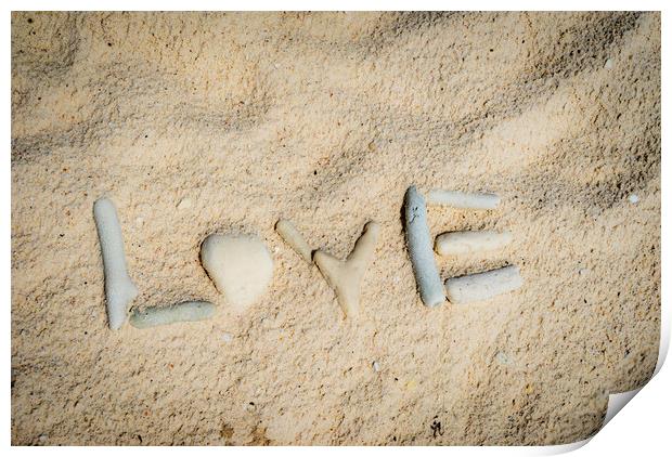 Love on the beach Print by Gail Johnson