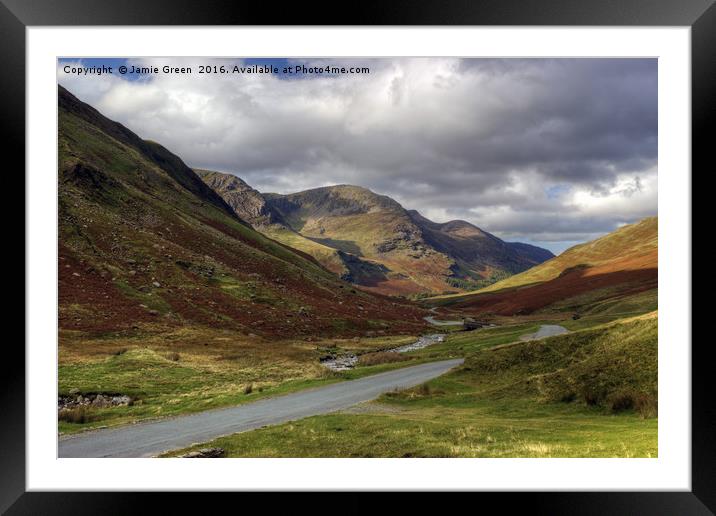 Honister Pass Framed Mounted Print by Jamie Green