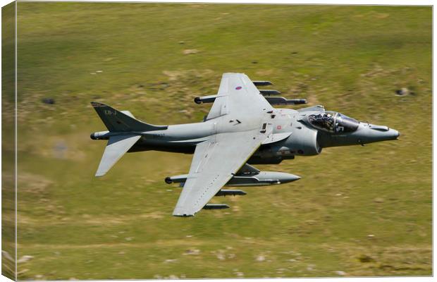 Harrier Jump Jet low down Canvas Print by Oxon Images