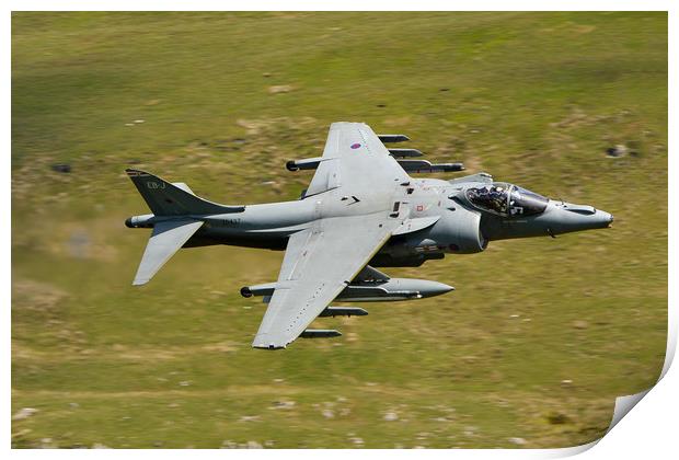 Harrier Jump Jet low down Print by Oxon Images