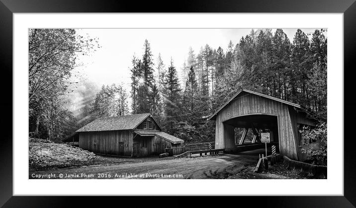 The Cedar Creek Grist Mill in Washington State. Framed Mounted Print by Jamie Pham