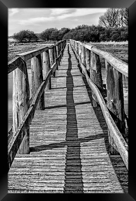 Aberlady Bay Bridge Framed Print by Michelle BAILEY