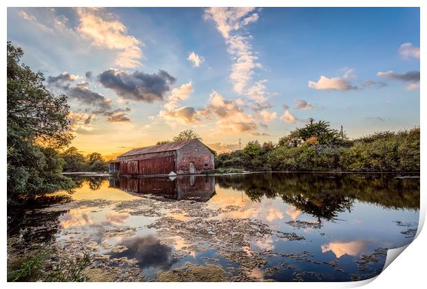 Bembridge Lagoons Boatshed Print by Wight Landscapes