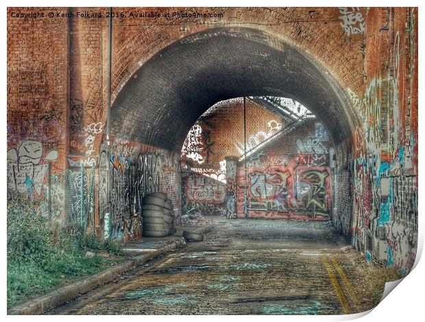 Urban Graffiti Arch Print by Keith Folkard