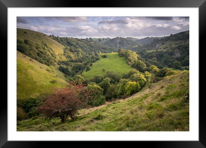 Ecton Hill to Thor's Cave - Framed Mounted Print by James Grant