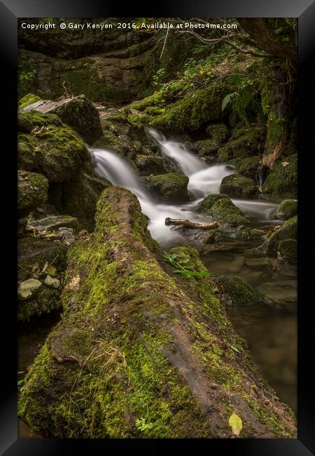 Flowing Water From Janet's Foss Framed Print by Gary Kenyon