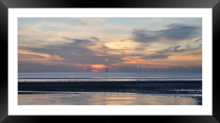 the windfarm Framed Mounted Print by sue davies