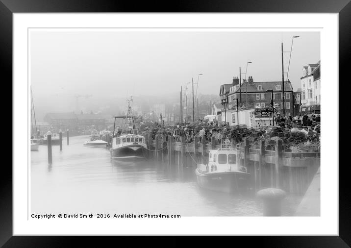 Foggy Day In The Harbour Framed Mounted Print by David Smith