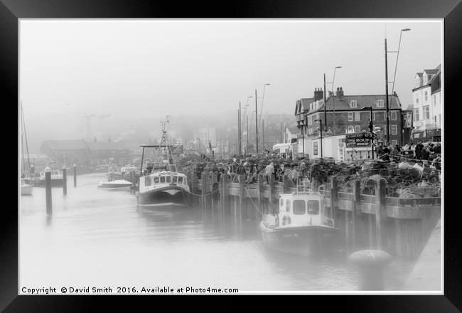 Foggy Day In The Harbour Framed Print by David Smith
