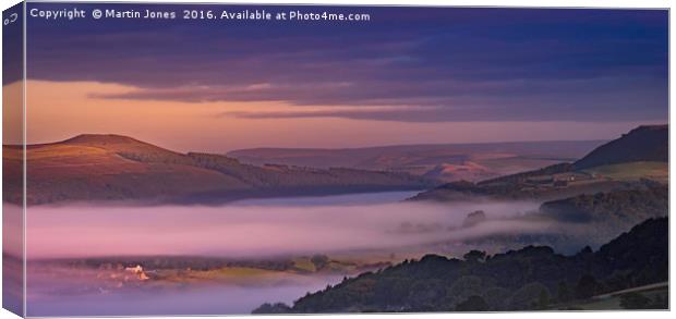 Mist over Bamford Canvas Print by K7 Photography