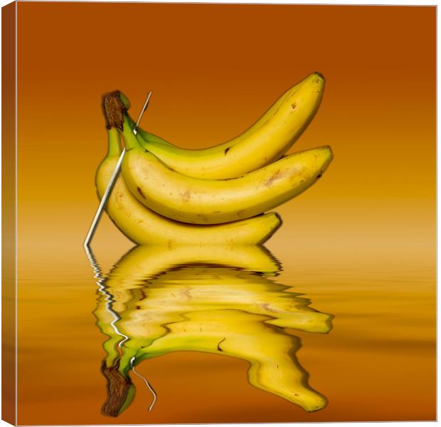 Ripe Yellow Bananas Canvas Print by David French