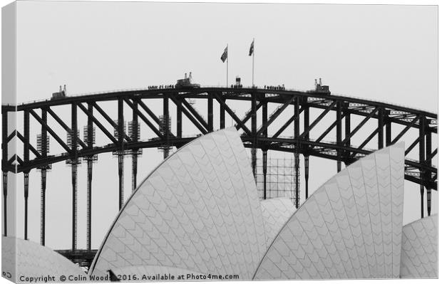 Sydney Opera House and Bridge Canvas Print by Colin Woods
