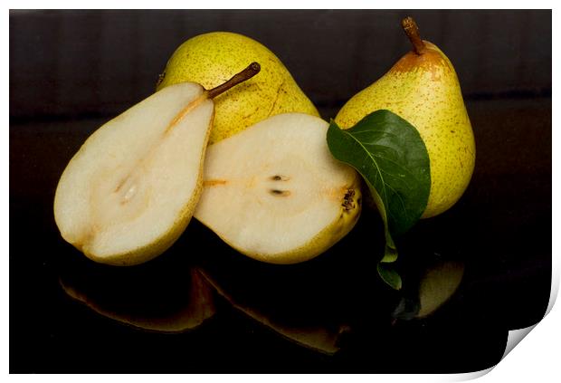 Fresh Pears Fruit Print by David French
