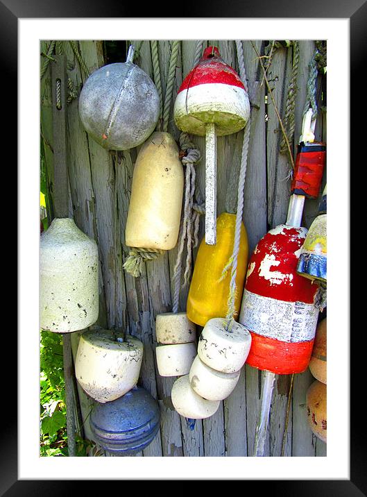 Lobster Trap Buoys (2) Framed Mounted Print by Mark Sellers