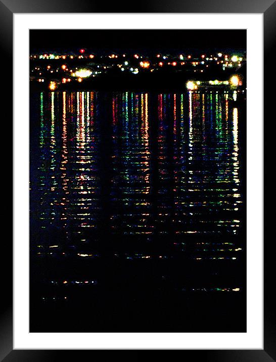 City Lights Upon the Water (2) Framed Mounted Print by Mark Sellers