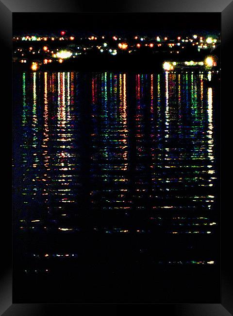 City Lights Upon the Water (2) Framed Print by Mark Sellers