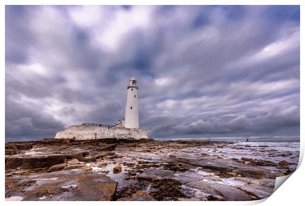 Standing Proudly St. Mary's Lighthouse Print by Naylor's Photography
