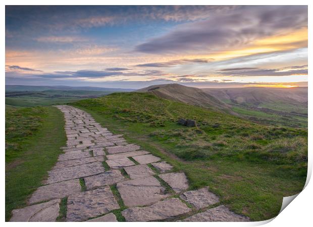 mam tor sunset Print by Jason Thompson