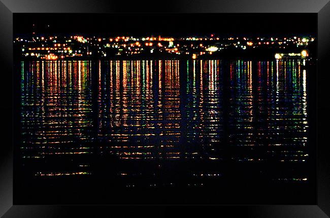 City Lights Upon the Water (1) Framed Print by Mark Sellers