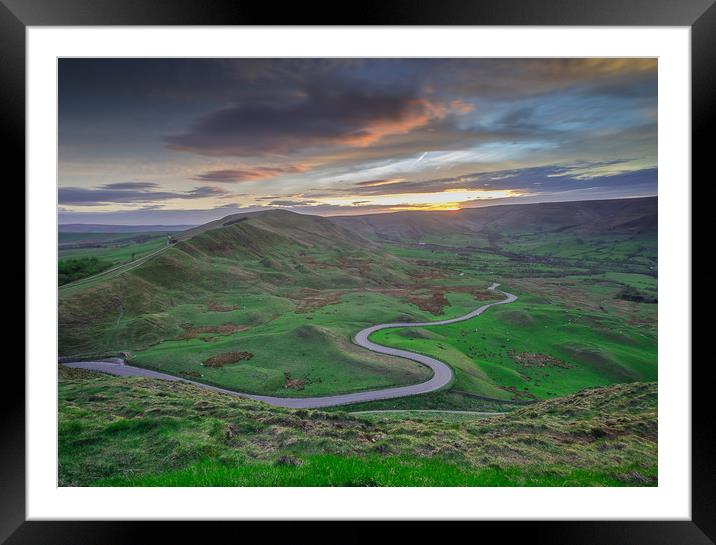 sunset over edale Framed Mounted Print by Jason Thompson