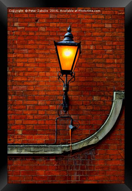 Street Light Framed Print by Peter Zabulis