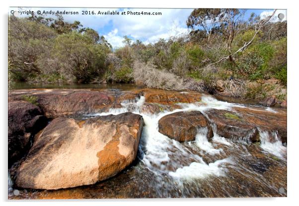 Hovea Falls Western Australia Acrylic by Andy Anderson