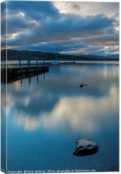 Lake Windermere from Miller Ground Canvas Print by Nick Jenkins
