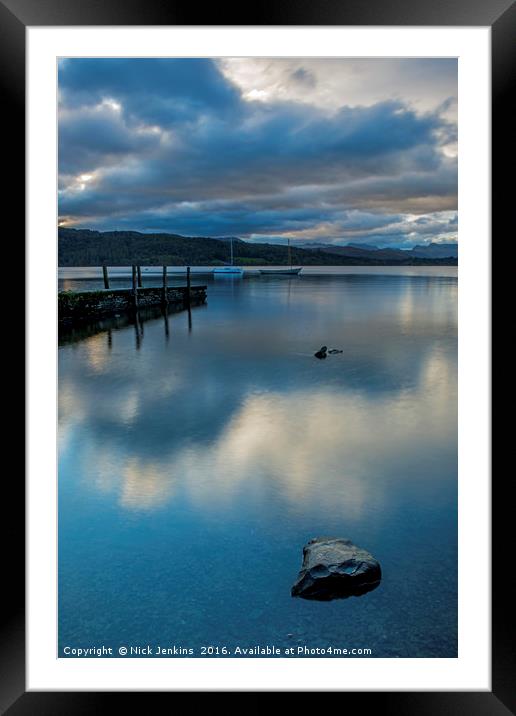 Lake Windermere from Miller Ground Framed Mounted Print by Nick Jenkins