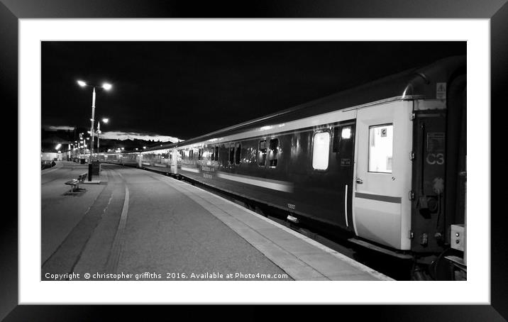 Sleeper Train  Framed Mounted Print by christopher griffiths