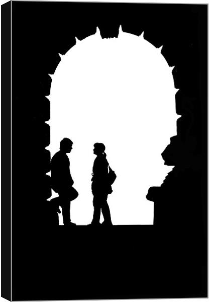 Boy meets Girl (can be supplied as a layered tiff) Canvas Print by Graham Lester George