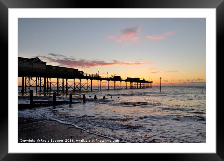 Sunrise at Teignmouth Pier Framed Mounted Print by Rosie Spooner