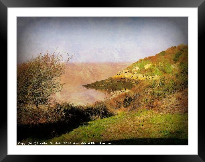 Cleveland Cliff Top . Framed Mounted Print by Heather Goodwin