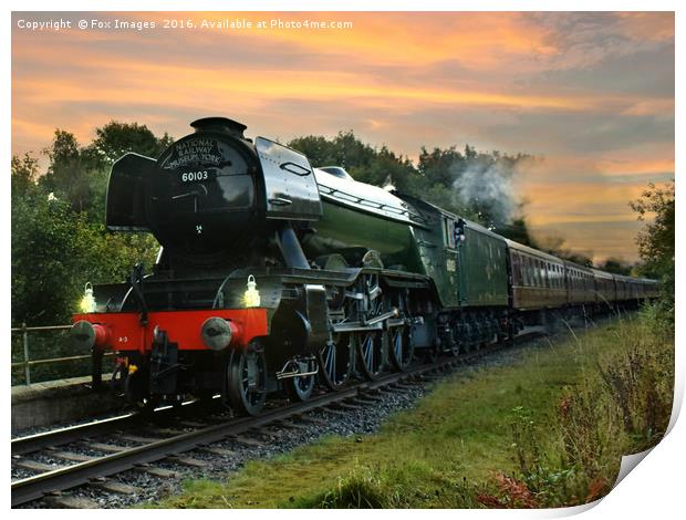 The flying scotsman Print by Derrick Fox Lomax