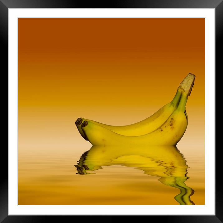 Ripe Yellow Bananas Framed Mounted Print by David French