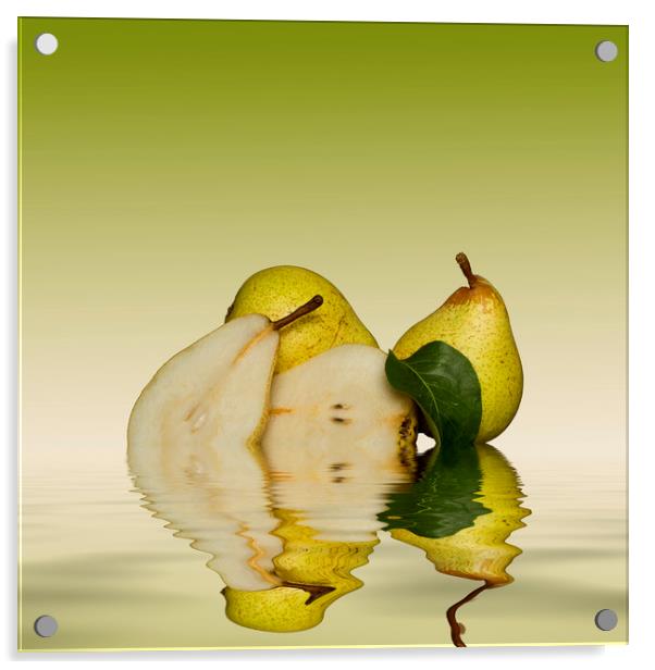 Fresh Pears Fruit Acrylic by David French