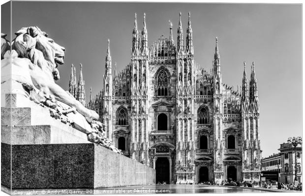 Milan Cathedral Canvas Print by Andy McGarry