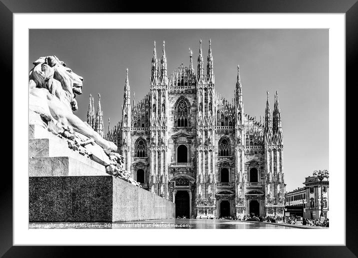 Milan Cathedral Framed Mounted Print by Andy McGarry