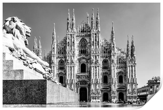 Milan Cathedral Print by Andy McGarry