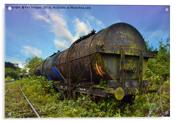 railway graveyard Acrylic by Derrick Fox Lomax