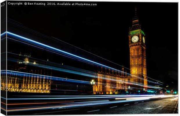 Westminster Rush Hour Canvas Print by Ben Keating