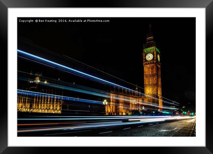 Westminster Rush Hour Framed Mounted Print by Ben Keating