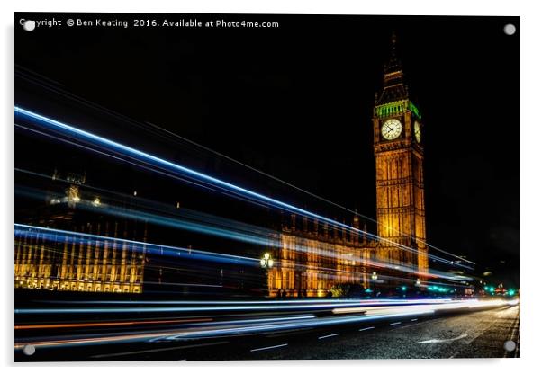 Westminster Rush Hour Acrylic by Ben Keating