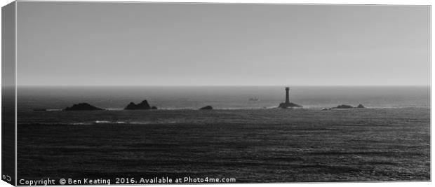 Land's End Lighthouse Canvas Print by Ben Keating