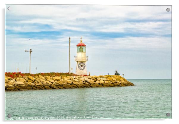 Rock Breakwater Salinas Ecuador Acrylic by Daniel Ferreira-Leite