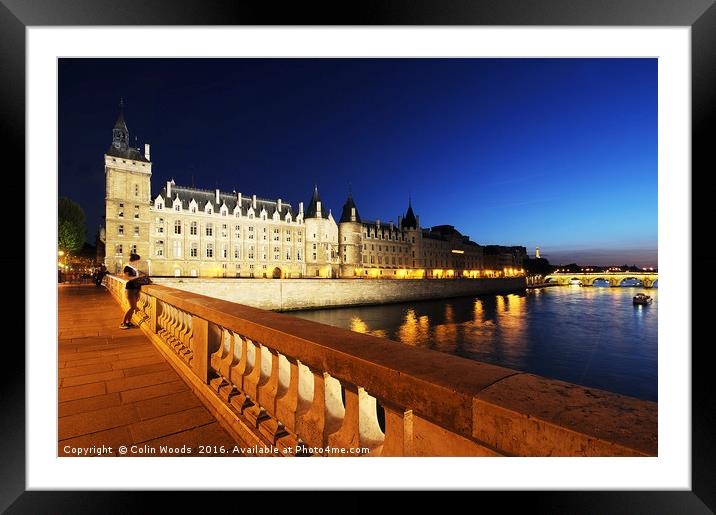 Paris by Night Framed Mounted Print by Colin Woods