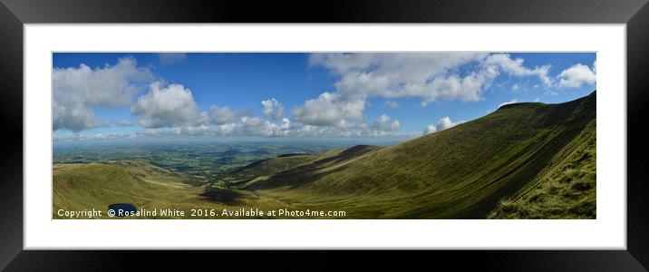 View from Pen Y Fan Framed Mounted Print by Rosalind White