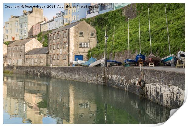 Tenby Quayside Print by Pete Holyoak