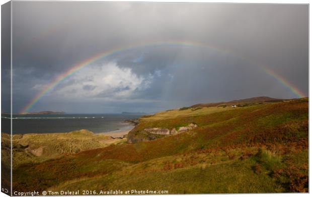 Highland rainbow vista Canvas Print by Tom Dolezal